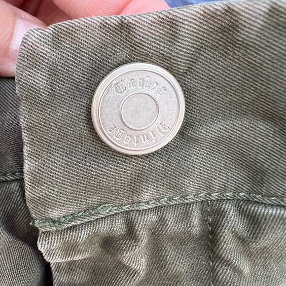 Tailor Vintage Pants Men's 36x32 Olive Green Straight Fit Chino Preppy Normcore - Picture 15 of 15